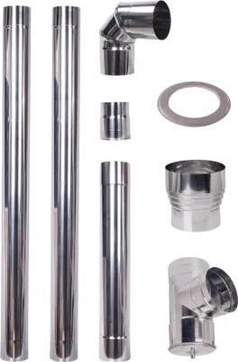 Produktbild von Schornstein bausatz für Pelletofen, Edelstahl AISI 304, 80-150mm