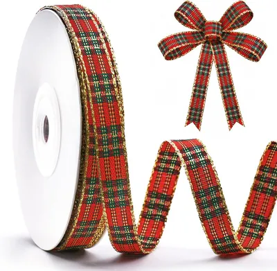 Imagen del producto de Cinta de poliéster Gerautes, 1 cm x 22,86 m, color rojo, para decoración