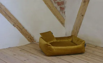 Produktbild von animal-design Kuschelsofa 'Samtweich' kuschelig weich versch. Größen und Farben - Heimtierbettchen, Farbe:senf, Größe:Größe 3