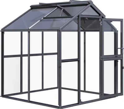 Produktbild von KGT Gewächshaus "Galant II" anthrazit-grau 4,5 m² 4 mm ESG, 10 mm HKP