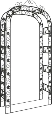 Immagine prodotto di vidaXL Arco da giardino nero 116x45x240 cm acciaio