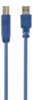 Produktbild von Gembird CCP-USB3-AMBM-10, 3 m, USB A, USB B, Stecker/Stecker, 5 Gbit/s, Blau