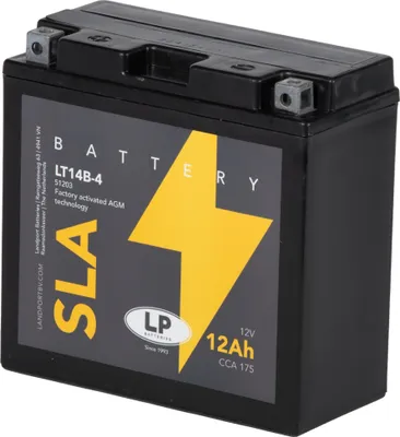 Produktbild von YT14B-4 AGM Motorradbatterie 12Ah 12V LANDPORT LT14B-4 YT14B-BS 51201 51422