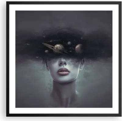 Produktbild von Gerahmtes Poster - Schwarzer Rahmen - Quinoa Frau Gesicht - 60x60 cm - Wand Bild - Wanddeko - Wandbilder - Kunstposter - Wandposter - Bilderrahmen - Bilder - Kunstdruck - P2BAC60x60-4796