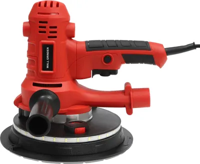 Produktbild von Trockenbauschleifer - Elektrische Wand- und Deckenschleifmaschine - 800W 220V - 1200–2500 U/min - Inkl. 6 Schleifpapieren - Rot