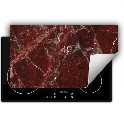 Image de DarHaus Plaque de recouvrement pour cuisinière 90x52 cm Tapis antidérapant Enroulable, marron - Marbre
