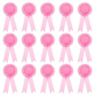 Auszeichnungsbänder, 15 Stück, 16x7,5 cm, rosa, für Wettbewerbe