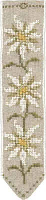 Produktbild von Le Bonheur des Dames Lesezeichen Kreuzstich Stickpackung  "Edelweiss", Zählmuster, 5x20cm