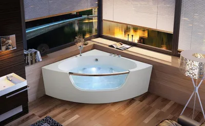 Obrázok produktu pre Eckwanne Eckbadewanne Whirlpool Relax Wanne Spa Indoor Badewanne