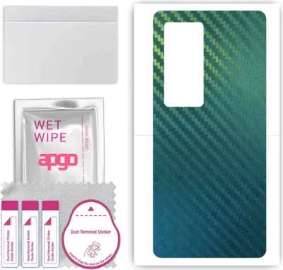 Produktbild von apgo Rückseite Schutzfolie, Skin, kompatibel mit Vivo X60t Pro Plus, Hinten Displayschutzfolie aus Vinylfolie, kratzfest, einfache Montage - Kohlenstoff-Chamäleon CAKA1