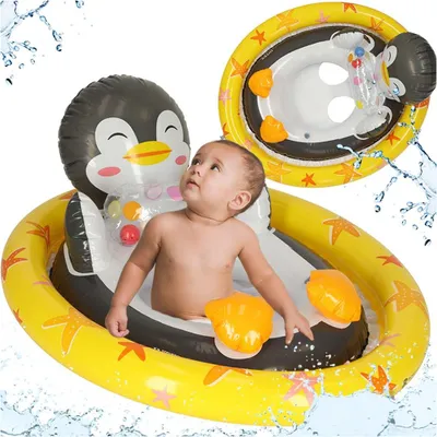 Produktbild von INTEX 59570 Schwimmponton-Pinguinrad für Kinder