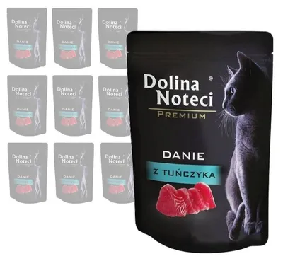 Produktbild von Nassfutter für Katzen Dolina Noteci Premium Thunfischgericht Set 10x85 g