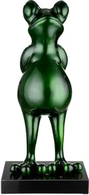 Immagine prodotto di Gilde Skulptur, Frosch, "Frog", Kunstharz, Marmor, grün, VE 1, L. 30 cm, B. 32 cm, H. 68 cm 52360 4063387523605
