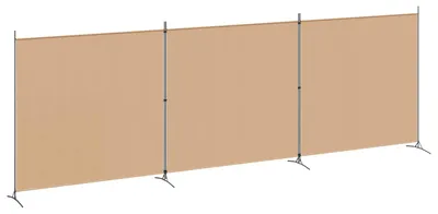 Image de Paravent 4 panneaux Beige 525 x 180 cm Tissu