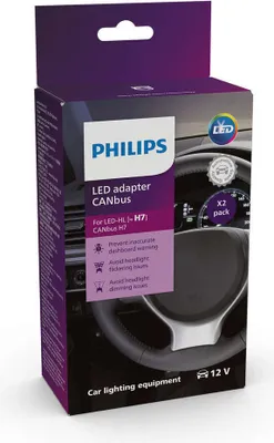 Obrázek produktu pro Philips Accessories for LED upgrade 18952X2 CANbus, Adaptér, Černá, Philips CANbus H7, LED