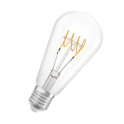 Produktbild von OSRAM Dimmbare LED-Lampen, Vintage-Edition, 40 Watts Ersatz, E27, ST64-shape, 2700 Kelvin, Warm weiß, Klares Glas, single Pack