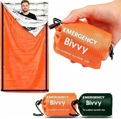 Produktbild von Deecam Notfall Schlafsack Leicht Wasserdicht Biwaksack für Outdoor Camping