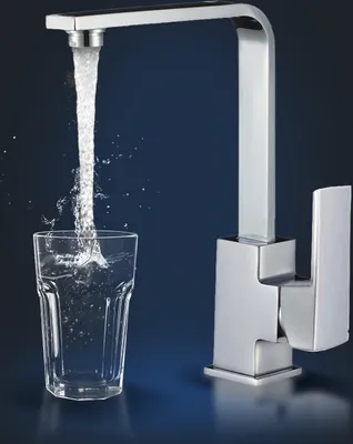 Produktbild von Rosenhahn & Söhne Juist 100 Küchenarmatur 360° Drehbarer Wasserhahn Küche - Armatur Küche [Chrom] - 2-fach verstellbare Spültischarmatur + Anschlussschläuche