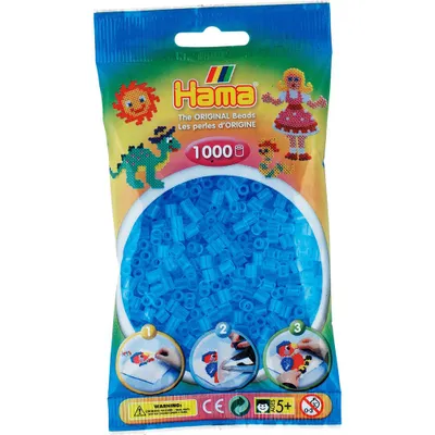 Produktbild von HAMA Perlen Transaprent Aqua 1.000 Stü