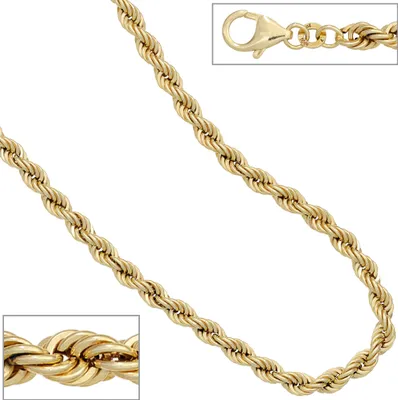 Produktbild von JOBO Kordelkette 585 Gelbgold 45 cm Gold Kette Halskette Karabiner