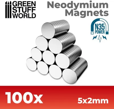 Produktbild von Green Stuff World - Neodym-Magnete, 5x2mm