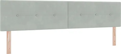 Obrázok produktu pre vidaXL LED čelo postele so svetelnými LED pásikmi svetlo sivé 200 cm zamatové