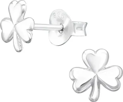 Produktbild von Ohrstecker Kleeblatt: 925 Silber Ohrringe Kinder