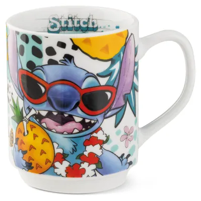 Immagine prodotto di Tazze impilabili, "Stitch", porcellana, bianco, h. 10 cm, d. 8 cm