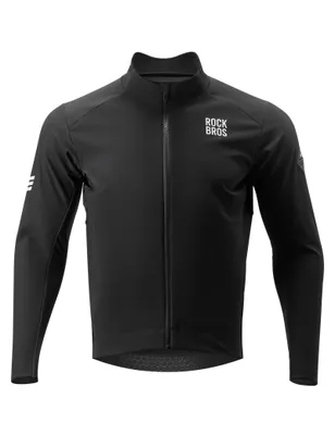 Produktbild von ROCKBROS Herren Windjacke Fahrradjacke WinteL Fleece Winddicht Atmungsaktiv Softshelljack für Radsport MTB Laufen Schwarz EU Größe L