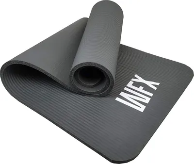 Produktbild von World Fitness Fitnessmatte Yogini rutschfest Gymnastikmatte 183x61x1 cm grau