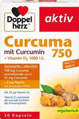 Produktbild von Doppelherz Curcuma 750 30St 4009932132069