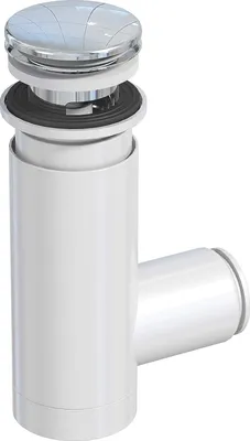 Produktbild von PREVEX Easyclean Siphon mit verchromtem Pop-Up für Waschbecken | aus recyceltem Kunststoff