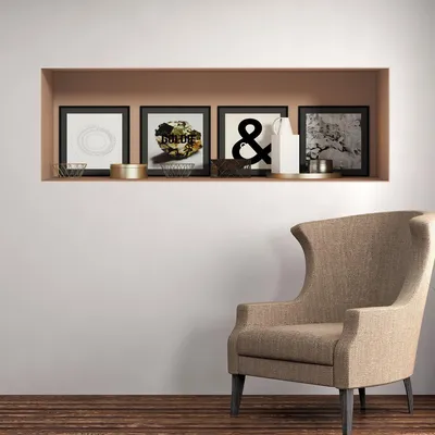 Zdjęcie produktu dla Naklejki z efektem 3D, 4 artystyczne ramki, 40 x 120 cm