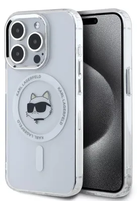 Produktbild von Karl Lagerfeld, IML MagSafe Hülle iPhone 15 Pro Max mit Choupette Muster, Transparent