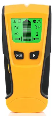 Obrázek produktu pro Multifunkční detektor pro zdi, detektor nosníků, detektor elektrických kabelů, LCD displej s podsvícením, detektor nosníků a potrubí, dosah až 75 mm