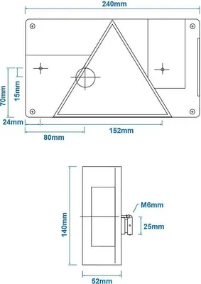 Productafbeelding van Achterlicht Aspöck Multipoint II, links, in blisterverpakking
