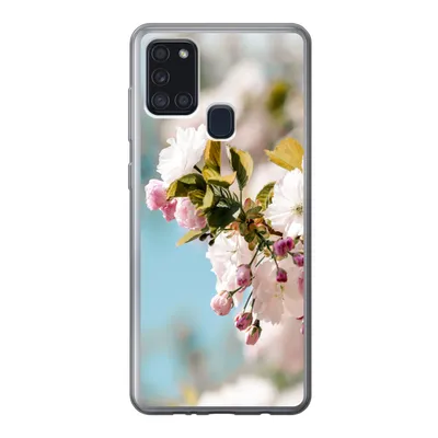 Produktbild von MuchoWow® Handyhülle Schutzhülle Hülle für Samsung Galaxy A21s Blumen - Blüte - Frühling Silikon Softcase Handy Hülle - Hartschale