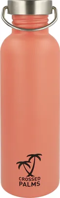 Produktbild von Crossed Palms Trinkflasche aus Edelstahl, 750 ml, Koralle, 7,1 x 24,3 cm, BPA frei, auslaufsicher, CP-10000