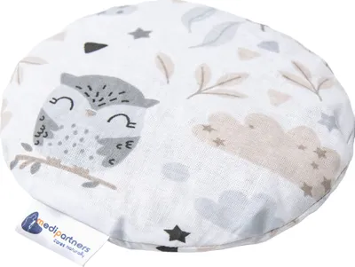 Immagine prodotto di Cuscino con noccioli di ciliegia, cuscino termico, cuscino con semi per neonati, 180 g, rotondo, diametro 15 cm
