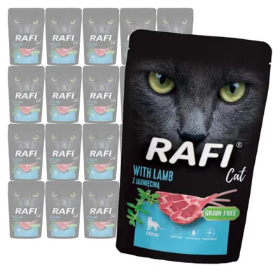 Produktbild von Rafi Cat Adult mit Lammfleisch 20x100g Getreidefreies Nassfutter für kastrierte Katzen