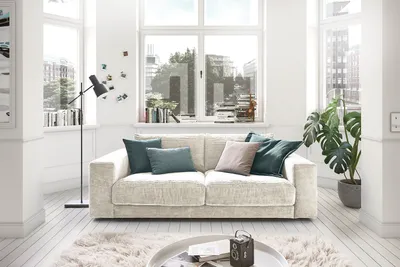 Produktbild von KAWOLA Sofa MADELINE 2-Sitzer Cord cremeweiß