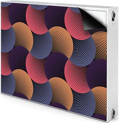 Produktbild von Magnet Heizkörper-Abdeckung Verkleidung Abdeckung Heizkörperabdeckung 100x60 cm  - Buntes Muster