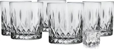 Produktbild von Glasmark Krosno Whisky Gläser Set Whiskey Rum Gin Bourbon Cocktail Glas Trinkgläser Für Männer Whisky Alkohol Grau 6 x 280 ML