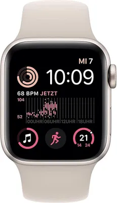 Image de APPLE Watch SE GPS + Cellulaire 40mm Boîtier Aluminium Starlight avec Bracelet Sport Starlight