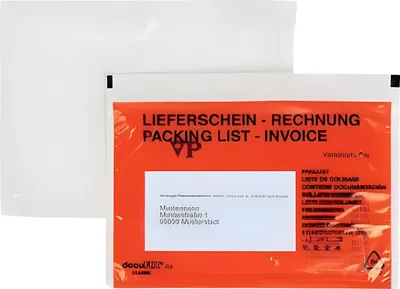Immagine prodotto di docuFIX® 2FVDO402025 Tasche di accompagnamento con impronta della bolla di consegna-fattura - C6, 250 pezzi