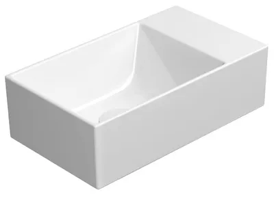 Obrázek produktu pro Sapho GSI Kube X - Umývátko 400x230 mm, bez přepadu, bez otvoru pro baterii, ExtraGlaze, bílá 9484011