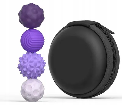 Produktbild von Markenlose Magnetische Sensorik Stressbälle mit Etui Violett