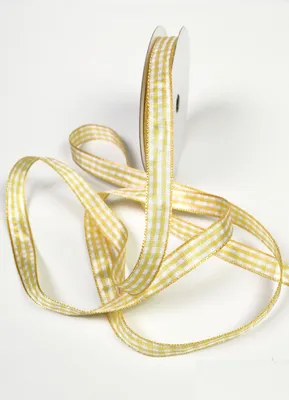 Produktbild von Karoband 10mm, 10 Meter, Farbe:creme 824