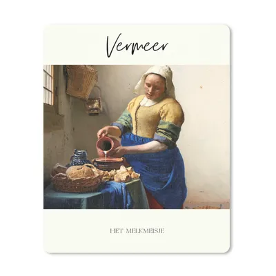 Produktbild von MuchoWow® Mauspad Mousepad Milchmädchen - Vermeer - Kunst 30x40 cm - Mousepads - Maus Mat - Pad - Mausunterlage - Mausmatten