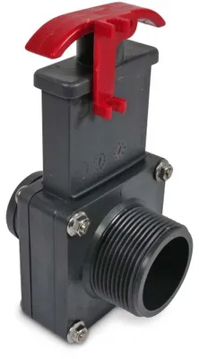 Produktbild von PVC Absperrschieber Ø 38 mm auf 1 1/2'' AG